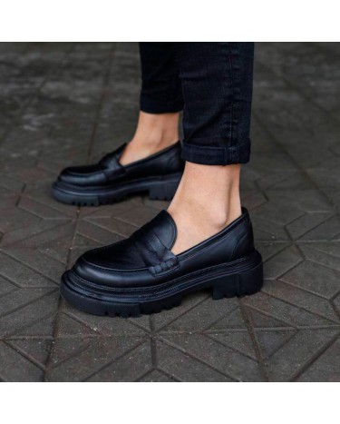 Лофери City Leather Black