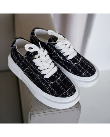 Кеди Flat Motion Black White